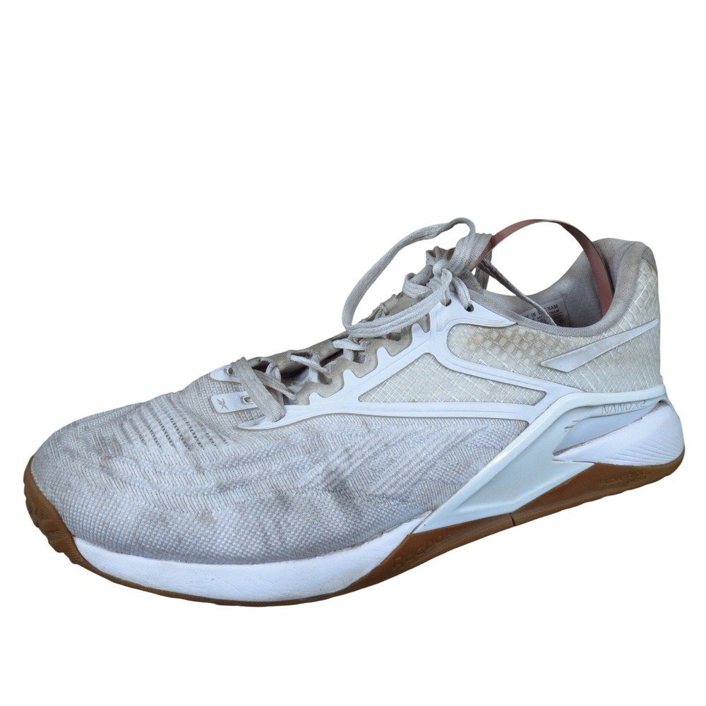 Reebok Nano X2 Women Training Shoes Size 7.5 Gray White Gum CrossFit Gym
